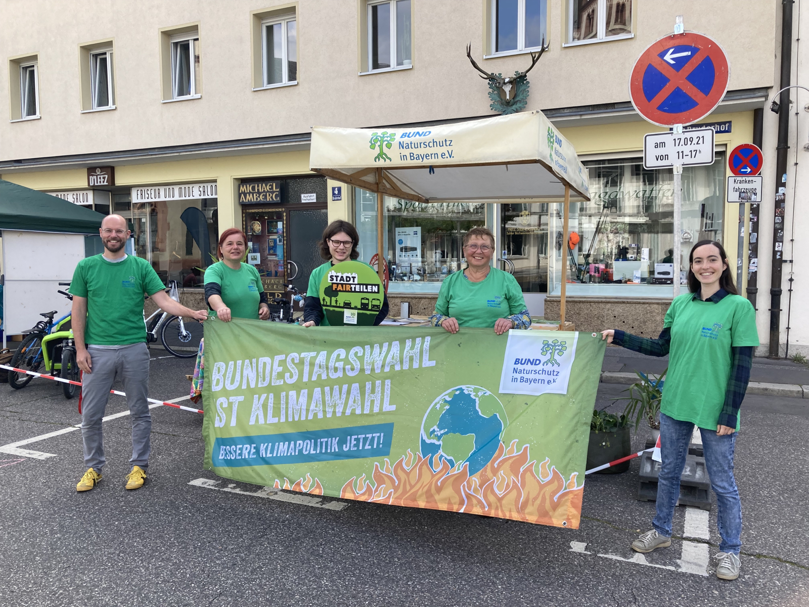 Informationsstand am Parking Day, 17.09.2021